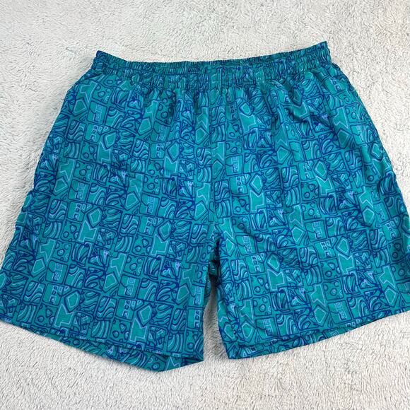 G2000 Blue Vintage swim shorts trunks men’s size Large GEO Print AOP - Picture 1 of 8